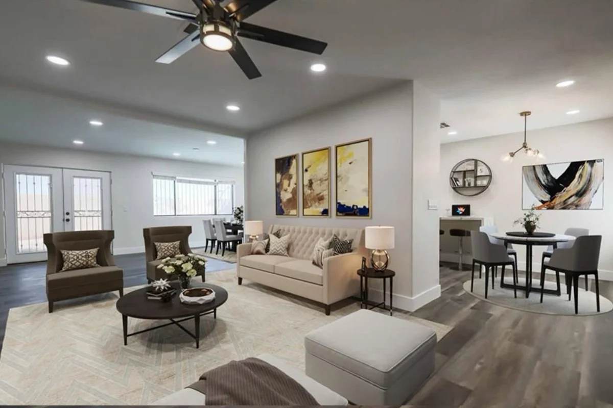 virtual staging living room